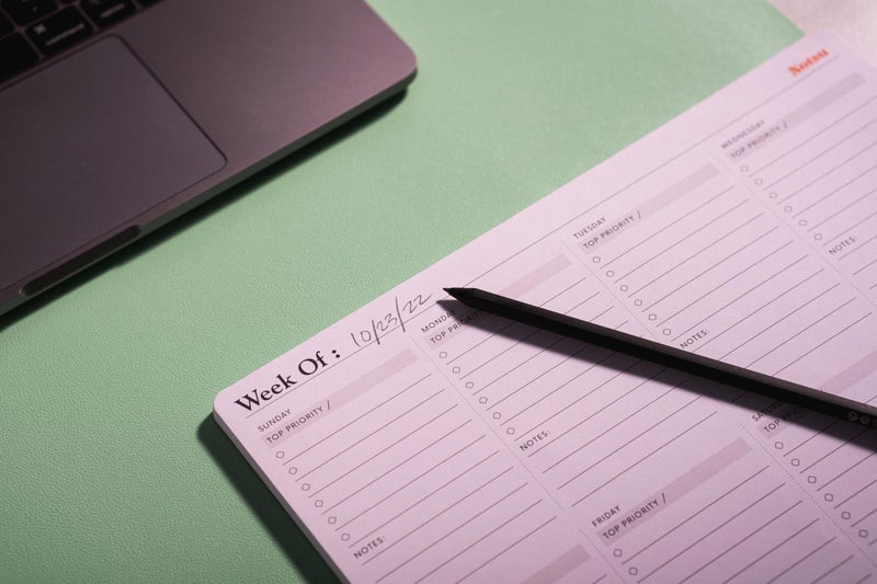 Notsu Weekly Planner Notepad | Sunday Start Weekly Calendar Pad Tear Off, 50 Undated Pages - Image 3